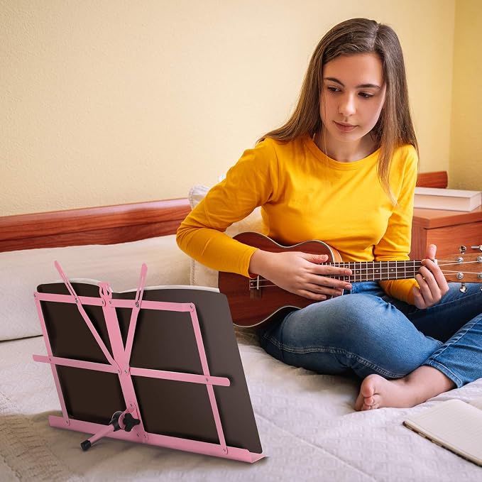 CAHAYA Portable Sheet Music Stand: Dual Use Desktop Book Holder Folding - Image 7