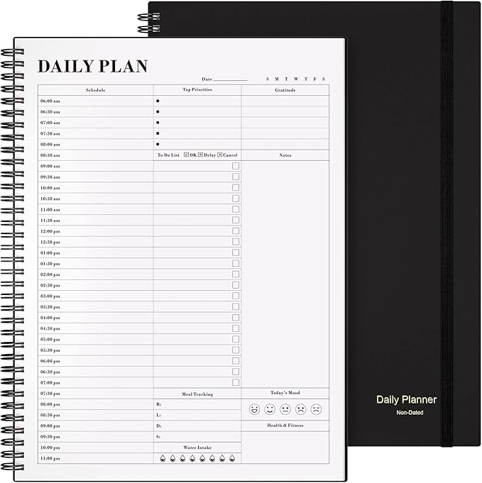 Planner Undated, Asten Daily Planner Agenda by AstenInc