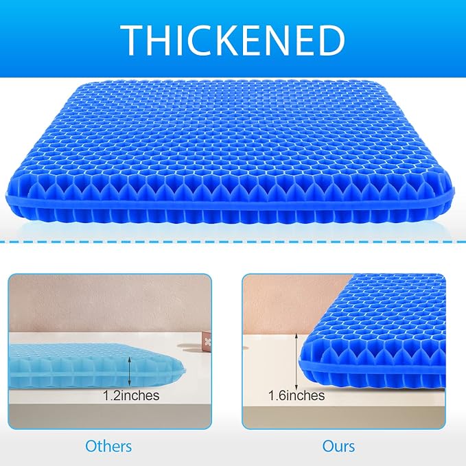 Hvllyan Gel Seat Cushion for Long Sitting, Gel Cushion for Wheelchair Soft - Image 5