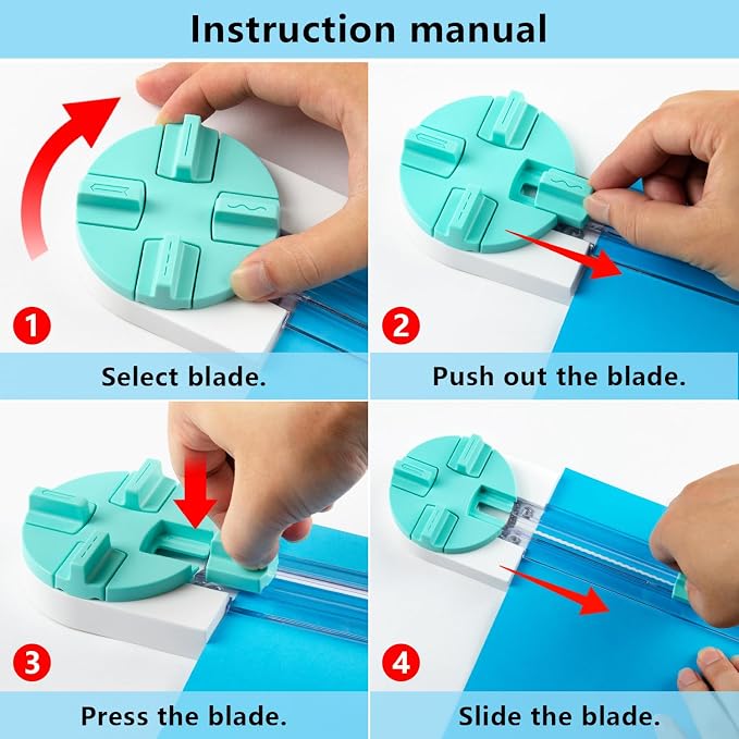 Paper Trimmer Craft Paper Cutter: 4 Style Multi-Function Scrapbooking Tool - Image 4