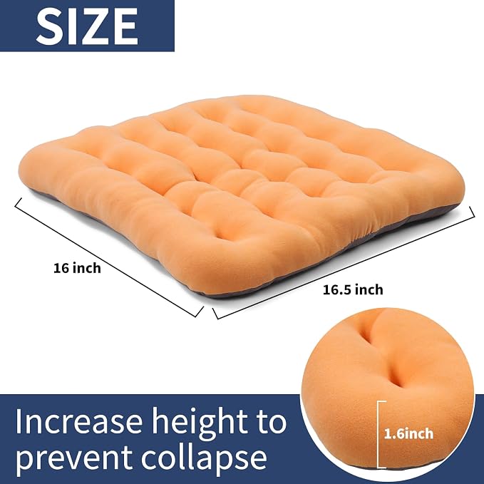 BUYUE Good Support Office Chair Cushion Padded, Soft Velvet Comfortable - Image 2