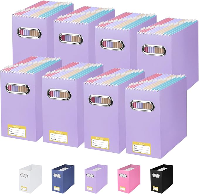 BALEINE File Organizer Box, Cardboard File Folder Organizer by BALEINE