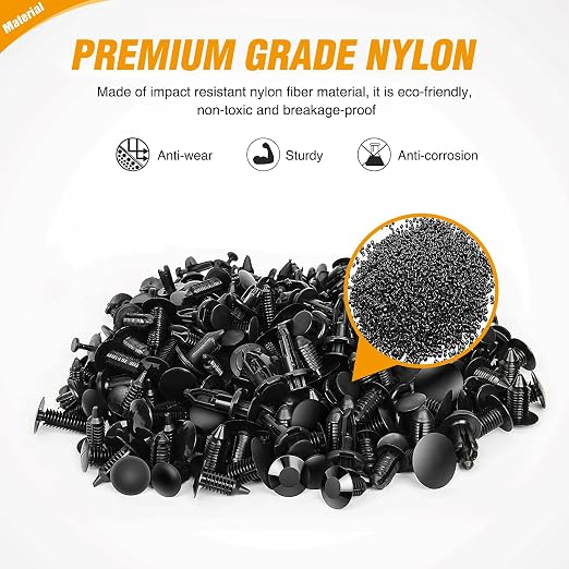 GOOACC 240PCS Bumper Retainer Clips Car Plastic Rivets Fasteners Push Retainer - Image 5