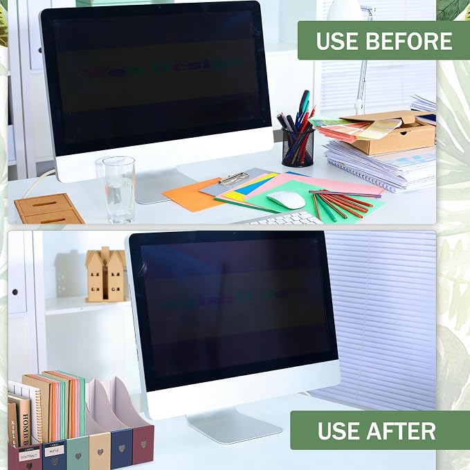 24 Floral Cardboard Magazine Holders Set, File Folders Organizer Decorative - Image 3