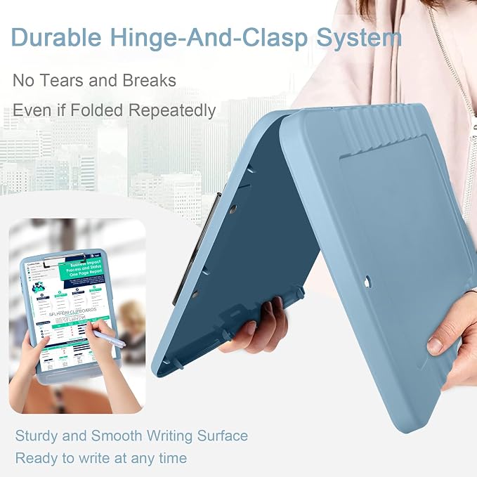 SFLHHDM Clipboard with Storage, Storage Clipboard with Pen Holder, A4 Binder - Image 4