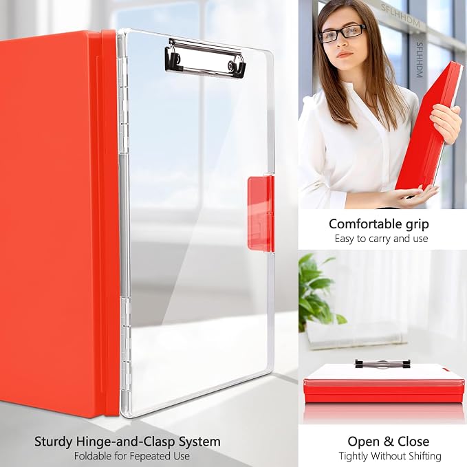 SFLHHDM Clipboard with Storage, Heavy Duty Clip Boards 8.5x11 with 2 Storage - Image 5