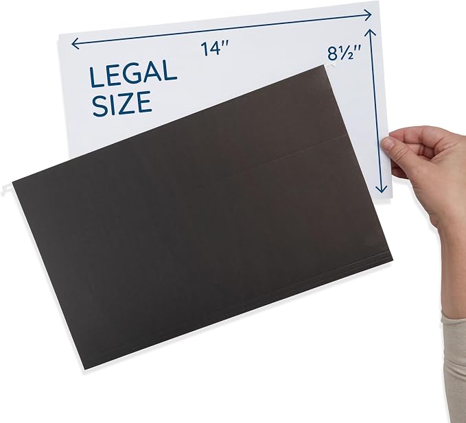 25 Blue Summit Supplies Legal Size Hanging File Folders - Image 2