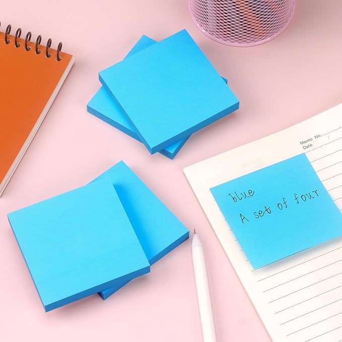 Sticky Notes 3x3 Self-Stick Notes Bright Colors Sticky Notes 4 Pads 100 - Image 7