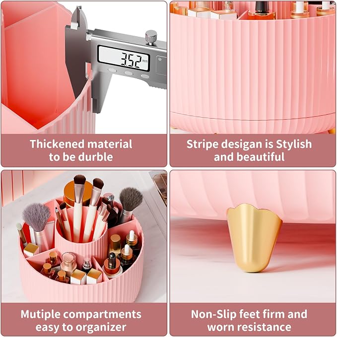 fanado 360° Rotate Makeup Brush Holder Organizer, Makeup Organizers Countertop - Image 5