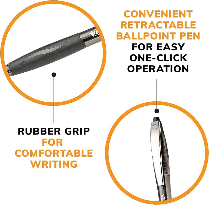 BIC Black Ballpoint Pens, Medium Point 1.0mm | Retractable | Ultra Smooth - Image 6
