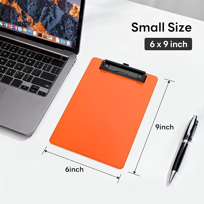 6 Pack Colorful Small Clipboard, A5 Mini Clip Board | Black Clip, 9 x 6" - Image 2