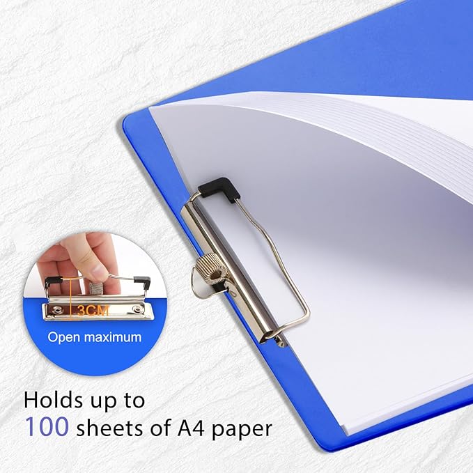 Clipboards with Pen Holder, Clip Boards Plastic Standard A4 Letter Size Holds - Image 4