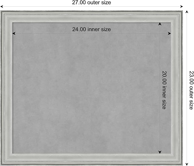 Amanti Art Silver Framed Magnetic Board 23x27 Medium Vision Board - Image 4