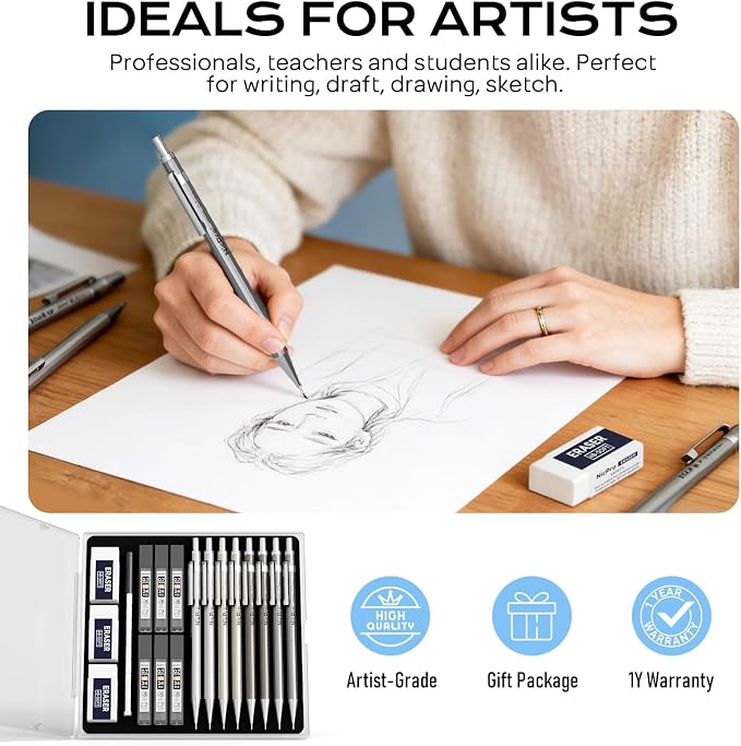 Nicpro 8 Pack Mechanical Pencil 0.7mm - Image 6