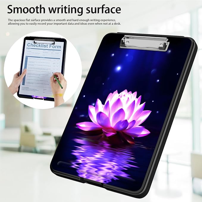 Clipboard with Storage, Office Supplies Nursing Clipboards Folder with Pen - Image 5