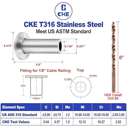 CKE 50 Pack T316 Stainless Steel Protector Sleeves - Image 3