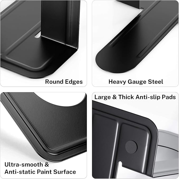MaxGear 8.5 in Extra Large Heavy Duty Book Ends, Classic Book Stopper - Image 3