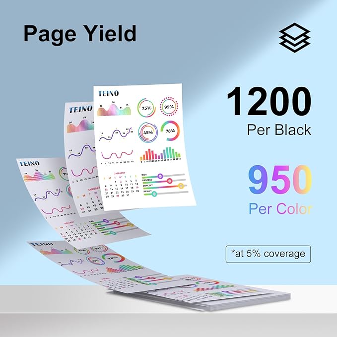 TEINO 702XL Ink Cartridges Combo Pack Remanufactured Ink Cartridge Replacement for Epson 702 XL 702XL T702XL for Epson Workforce Pro WF-3720 WF-3733 WF-3730 Printer (Black Cyan Magenta Yellow, 4-Pack)-DeskLoop Office