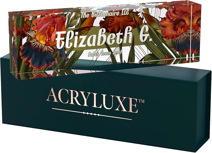 Desk Name Plate Personalized, Custom Name Plates, 2½/x8 Inches, Thick by MySignCenter