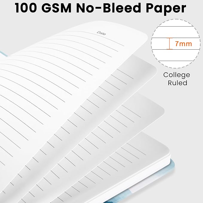CICPAP Lined Spiral Journal Notebook, A5 College Ruled Notebook - Image 2