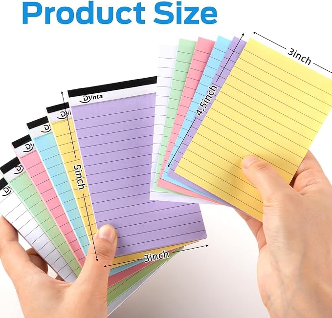 Dynta 36 Pcs 3x5 Note Pads, 45 Sheets Per College Ruled Mini Writing Pads - Image 3