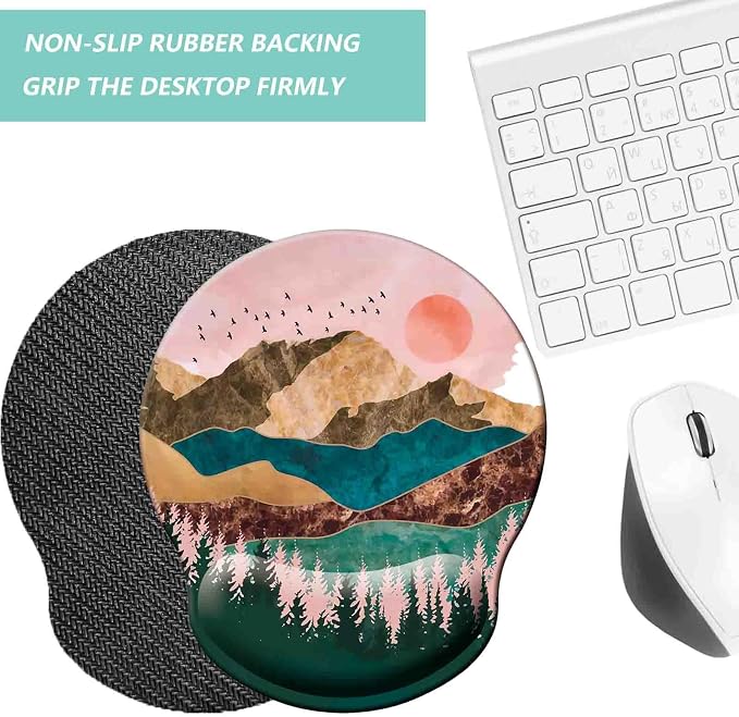 Mouse Pad with Wrist Support, Ergonomic Mouse Pad with Memory Foam Wrist Rest - Image 4