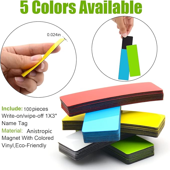 STTMGN Dry Erase Magnetic Name Tags, Magnets - Image 5