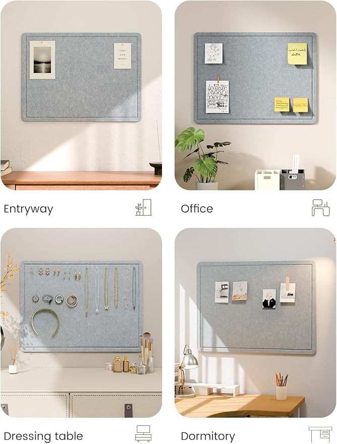 Fluxynara Bulletin Board, 23.6" x 17.5" Cork Board Alternative - Image 6