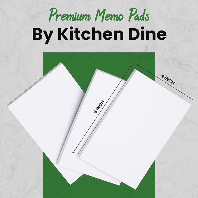 KitchenDine 10 Pack Note Pads 4x6 | 100 Sheets Per Memo Pad | Server Note Pads - Image 6