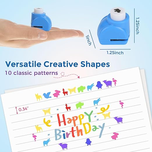 LOVEINUSA 10 PCS Flower Shaped Craft Hole Punch Set - Image 7