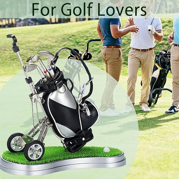Gifts for Men, Golf Pen Holder Desk Accessories for Men Women Golfers, Birthday Graduation Gifts for Him Her, Dad Gifts for Dad Husband from Daughter Son Wife, Funny Home Office Decor Gadgets for Boss-DeskLoop Office