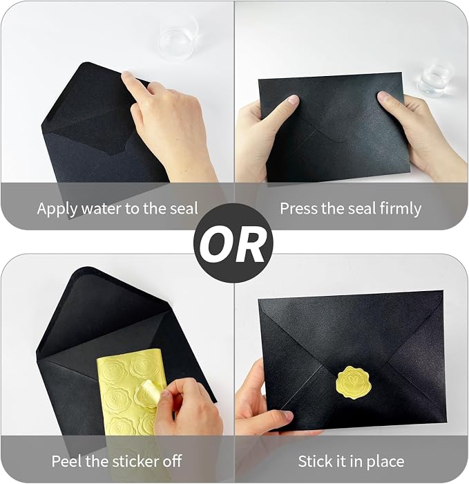 50 PCS 4x6 Pearl Black Envelopes - Image 3