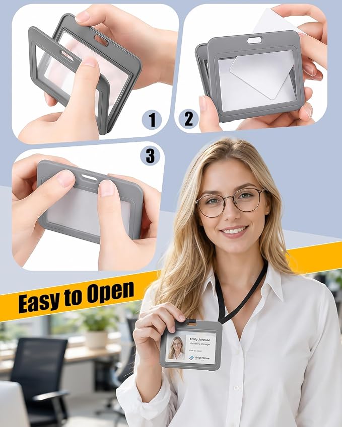 Uniclife 3 Pack ID Badge Holder - Image 5
