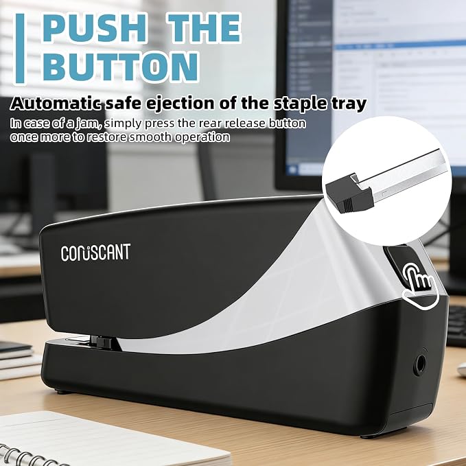 Coruscant Electric Stapler, No Jam Easy Reload, 25 Sheet Automatic Staplers - Image 4