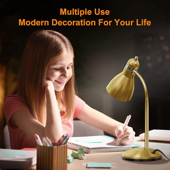 LEPOWER Metal Desk Lamp, Adjustable Goose Neck Table Lamp, Eye-Caring Study - Image 7