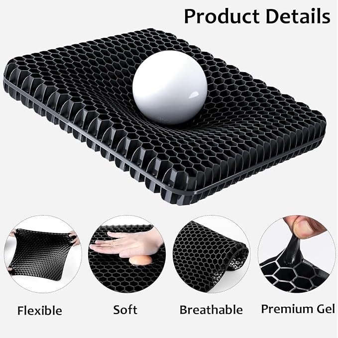 Gel Seat Cushion, Jumbo&Thick Gel Cushion - Image 3