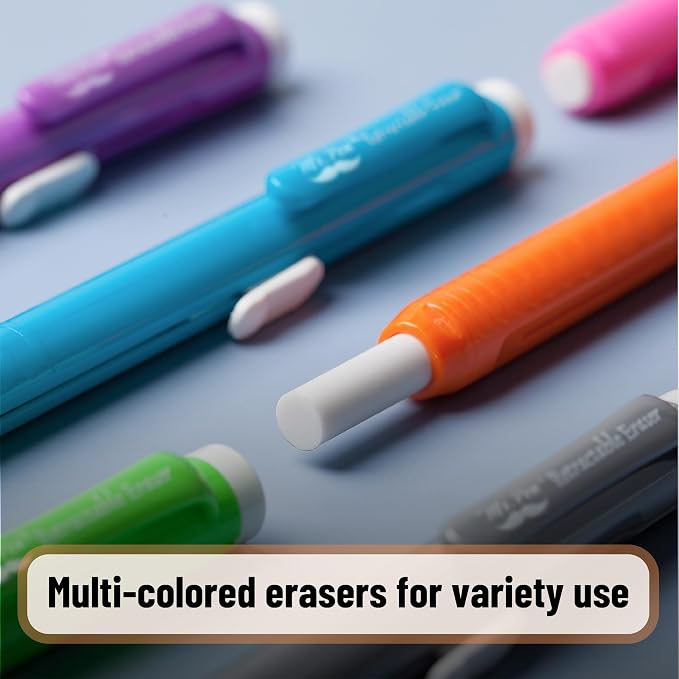 Mr. Pen- Retractable Mechanical Eraser Pens, 6 Pack, Vibrant Colors | - Image 6