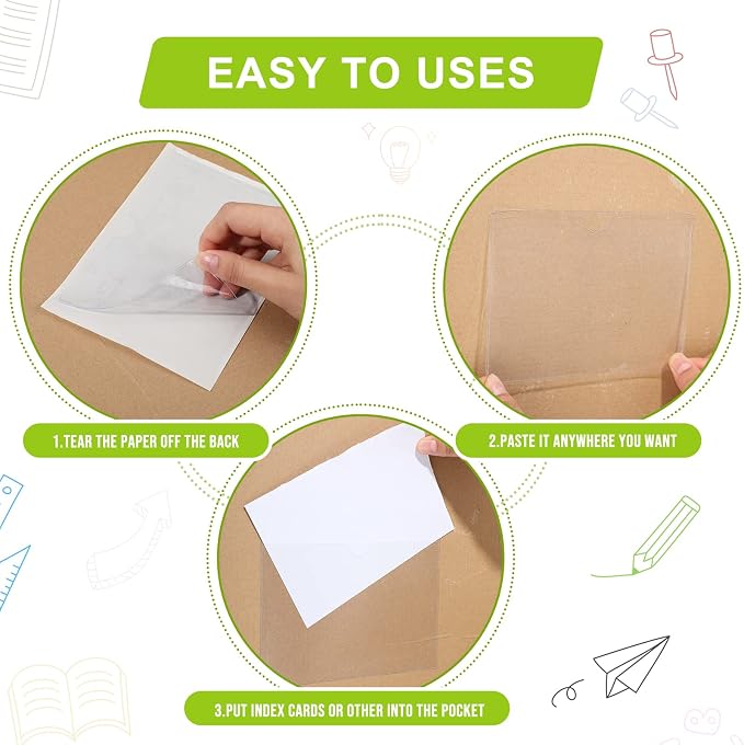 Chinco 30 Pcs Self Adhesive Pockets, Bin Labels - Image 6