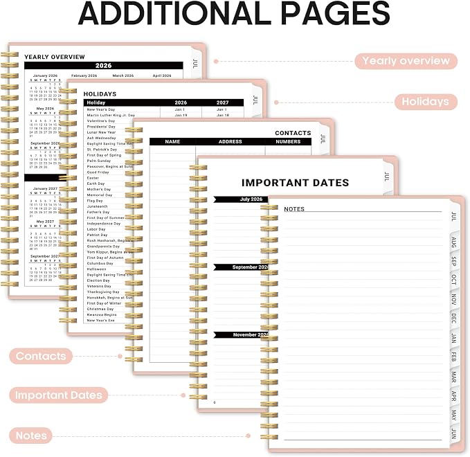 Planner 2026-2027, 8.5" x 11" Weekly and Monthly Academic Year Planner Calendar - Image 5
