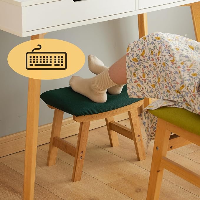 Foot Stool Ottoman Foot Rest Under Desk, Small Stool - Image 6