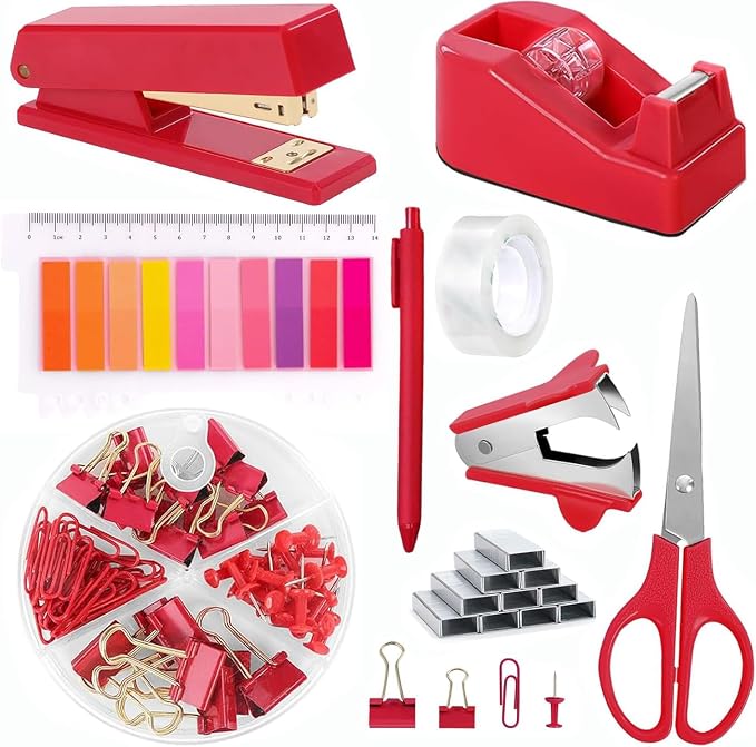 Office Supplies, Stapler and Tape Dispenser Set by musejoy