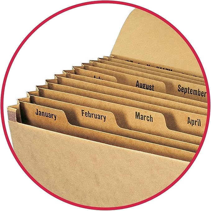 Smead Expanding File with Flap and Cord Closure, 12 Pockets, Letter Size - Image 6