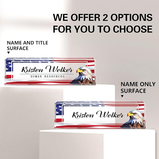 Name Plate for Desk, Desk Name Plate Personalized, Office Decor for Women Men - Image 2