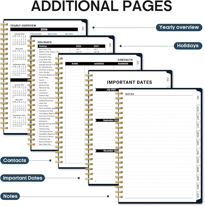 Planner 2026-2027, Academic Monthly and Weekly Calendar Planner - Image 5