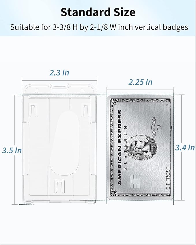 Pawfly 10 Pack Vertical 2-Card Badge Holders - Image 6