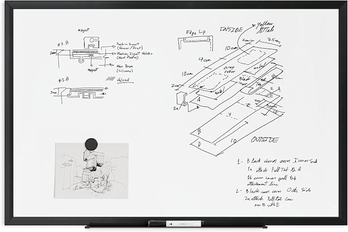 U Brands Magnetic Whiteboard 24" x 36", Wall Mounted White Board - Image 2
