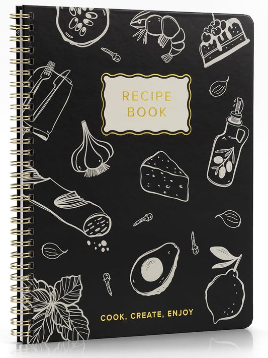 Elegant Recipe Book for 100+ Cherished Meals by ZICOTO