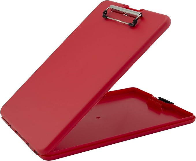 Saunders SlimMate Plastic Storage Clipboard Letter Size Red, Assembled in USA by Saunders