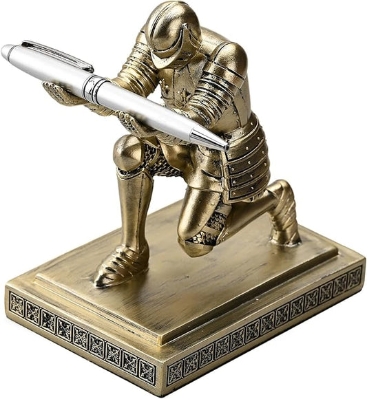 Amoysanli Knight Pen Holder Desk Organizers and Accessories Desk Decor Resin by Amoysanli
