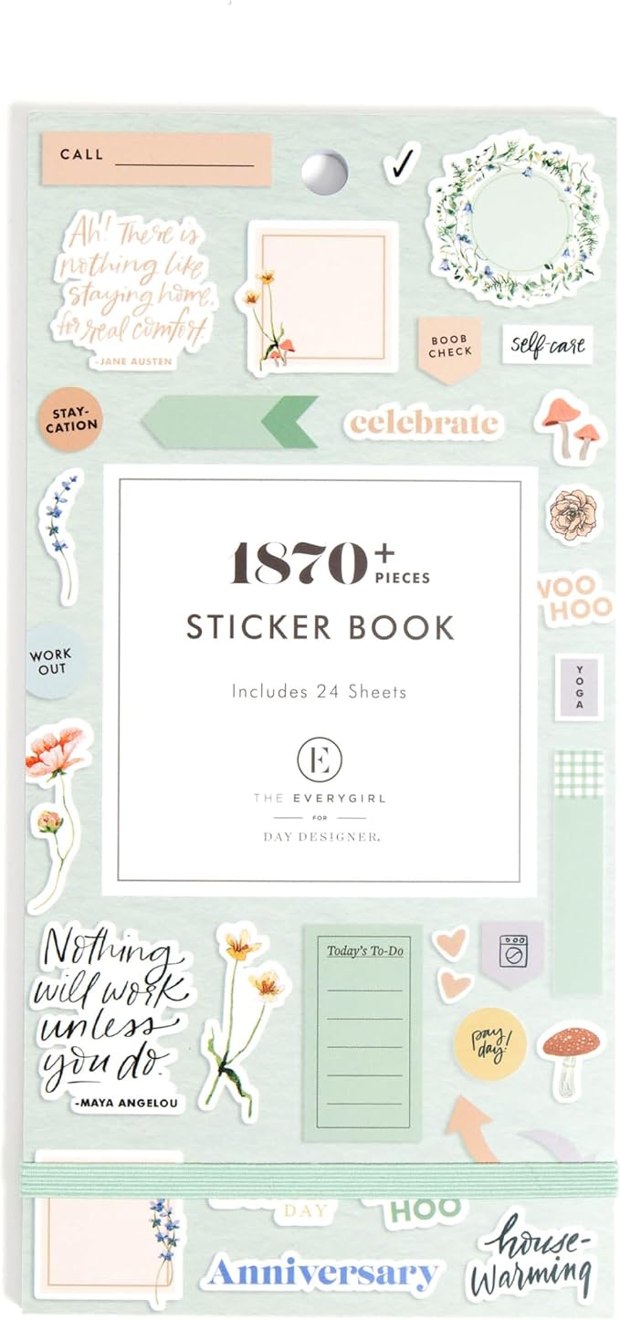 Blue Sky Everygirl 1870+ Sticker Book, Planner and Calendar Pack, 4.49” x 9.06” - Image 7
